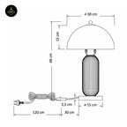 Stainless Steel Vintage Table Lamp – Adjustable Amber Glass Shade | Vintage Table Lamp for Living Room & Bedroom | Jagmag Lights