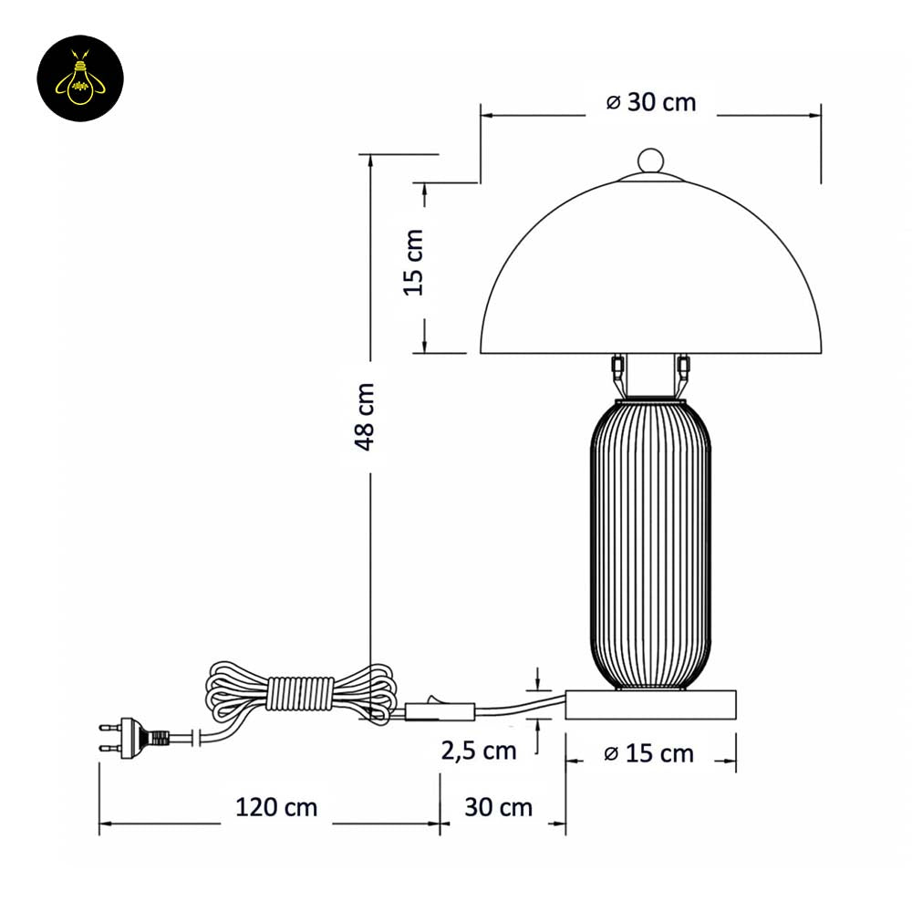 Stainless Steel Vintage Table Lamp – Adjustable Amber Glass Shade | Vintage Table Lamp for Living Room & Bedroom | Jagmag Lights