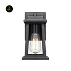 Outdoor Wall Lantern – Black Metal & Glass IP44 Light | Jagmag Lights India