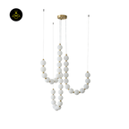 LED Chandelier – Pearl Necklace Modern Gold Fixture | Jagmag Lights