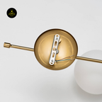 Vintage Gold & White Glass Wall Lamp – Oriol Sconce | Wall Light for Hallway & Living Room | Jagmag Lights