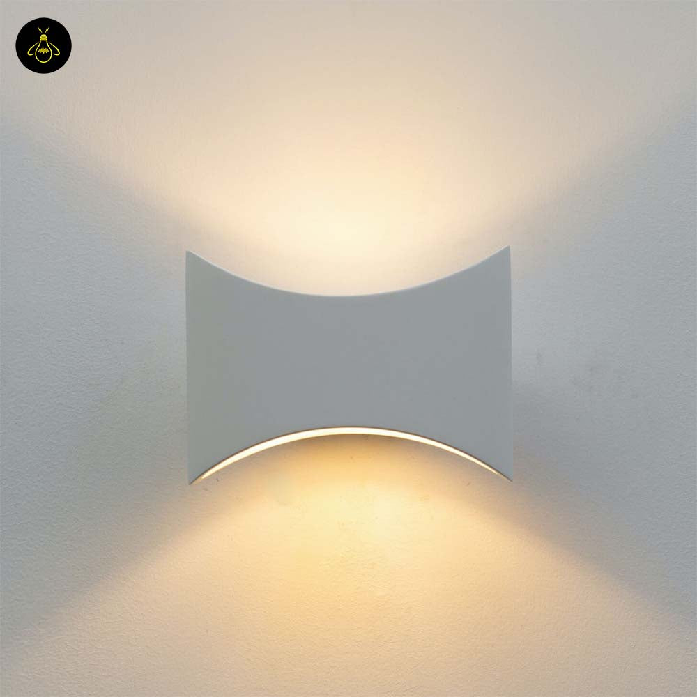 Gypsum LED Wall Light – Rectangle White Modern | Wall Lamp for Living Room, Bedroom | Jagmag Lights