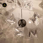 Jagmag Lights Cascading Wave Chandelier with Integrated LED, 29.5″ Diameter, for Living Room or Dining Room - Fancy and Decorative lights - Brand name jagmag lights