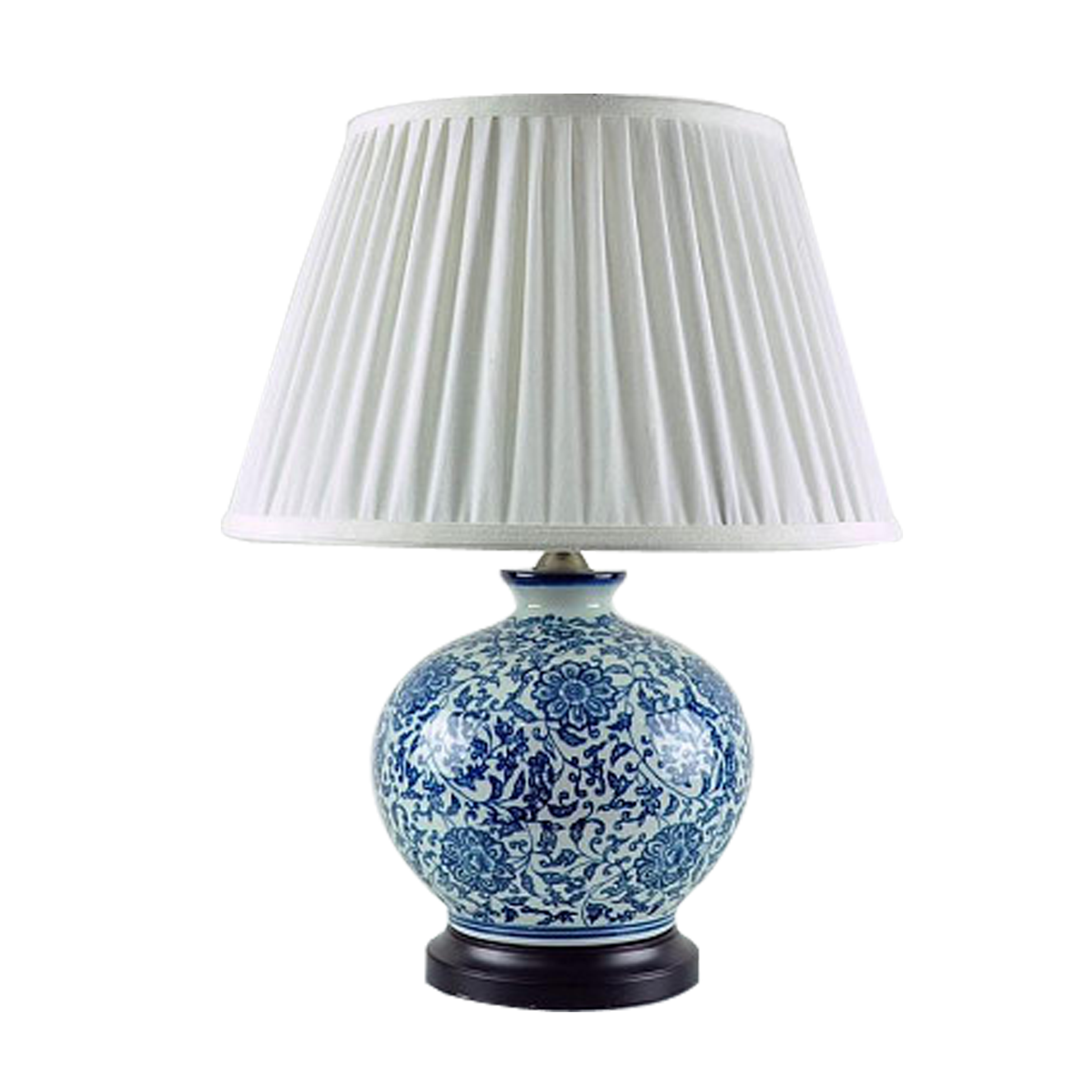 Showcase captivating images of your product categories Ceramic table lamp with fabric shade