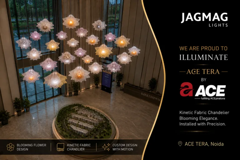A kinetic chandelier project for the ACE TERRA marketing office