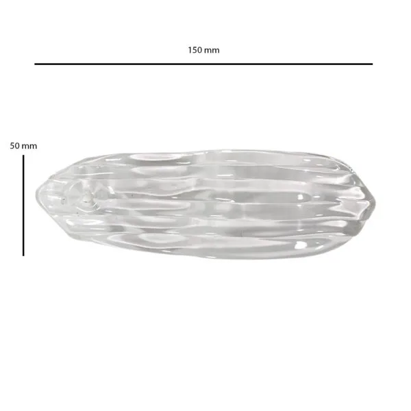 Gold borosilicate bamboo leaf glass component, leaf shape detail