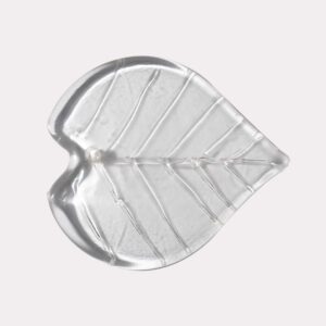 Clear Borosilicate Glass Fig Leaf – 100x90mm | Chandelier Lighting Component | 100 pcs per box