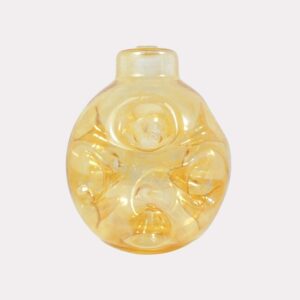 Gold Borosilicate Glass – 5 Inch Round Spiked Globe | Lighting Component for Chandeliers