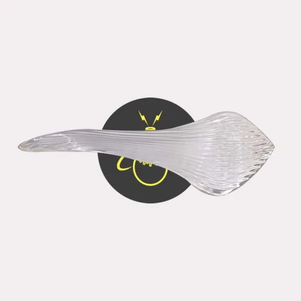Snake plant glass leaf for chandeliers and jhumars, clear borosilicate