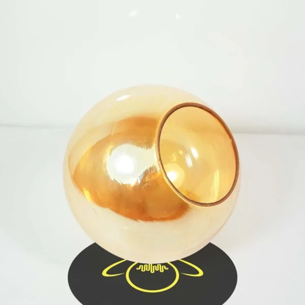 Glass ball lamp shade with gold-amber borosilicate glass and open neck for chandeliers – Jagmag Lights