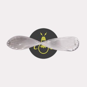 Borosilicate Glass Infinity Leaf – 200x40mm Clear | Chandelier Part | 100 pieces per box