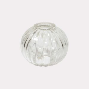 Borosilicate Clear Pumpkin Glass Ball – 70mm