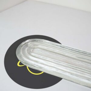 Borosilicate Clear OvalWave Glass – 320 x 95 mm | Chandelier Part | 100 Pcs In Per Box