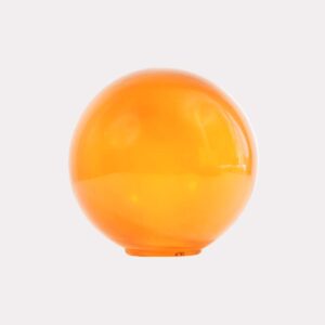 Orange Borosilicate Glass Ball – 5 Inch Round | Lighting Component for Chandeliers