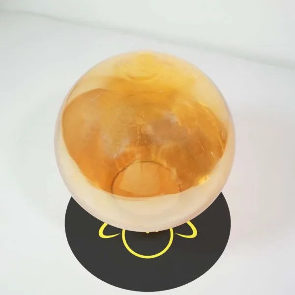 Glass ball lamp shade top view with gold-amber borosilicate finish for pendant lights – Jagmag Lights