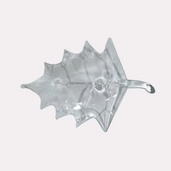 Clear borosilicate glass maple leaf chandelier component by Jagmag Lights