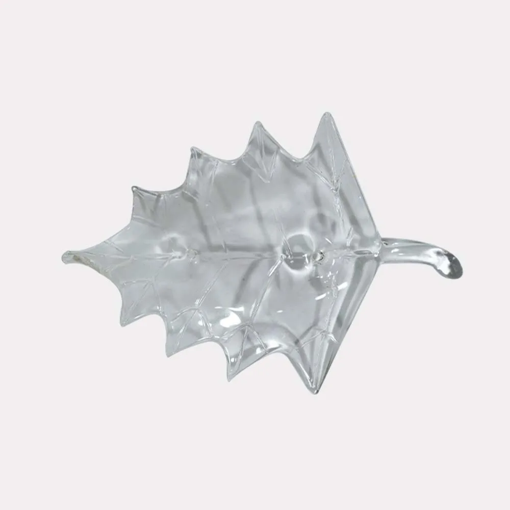 Clear borosilicate glass maple leaf chandelier component by Jagmag Lights