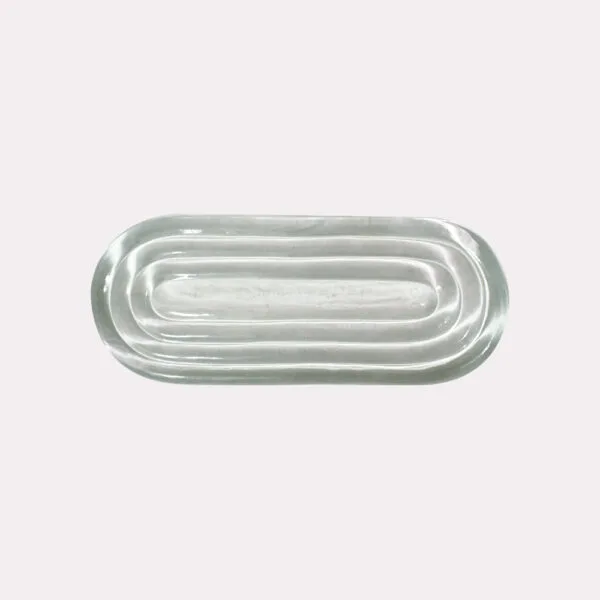 OvalWave borosilicate glass lighting component detail