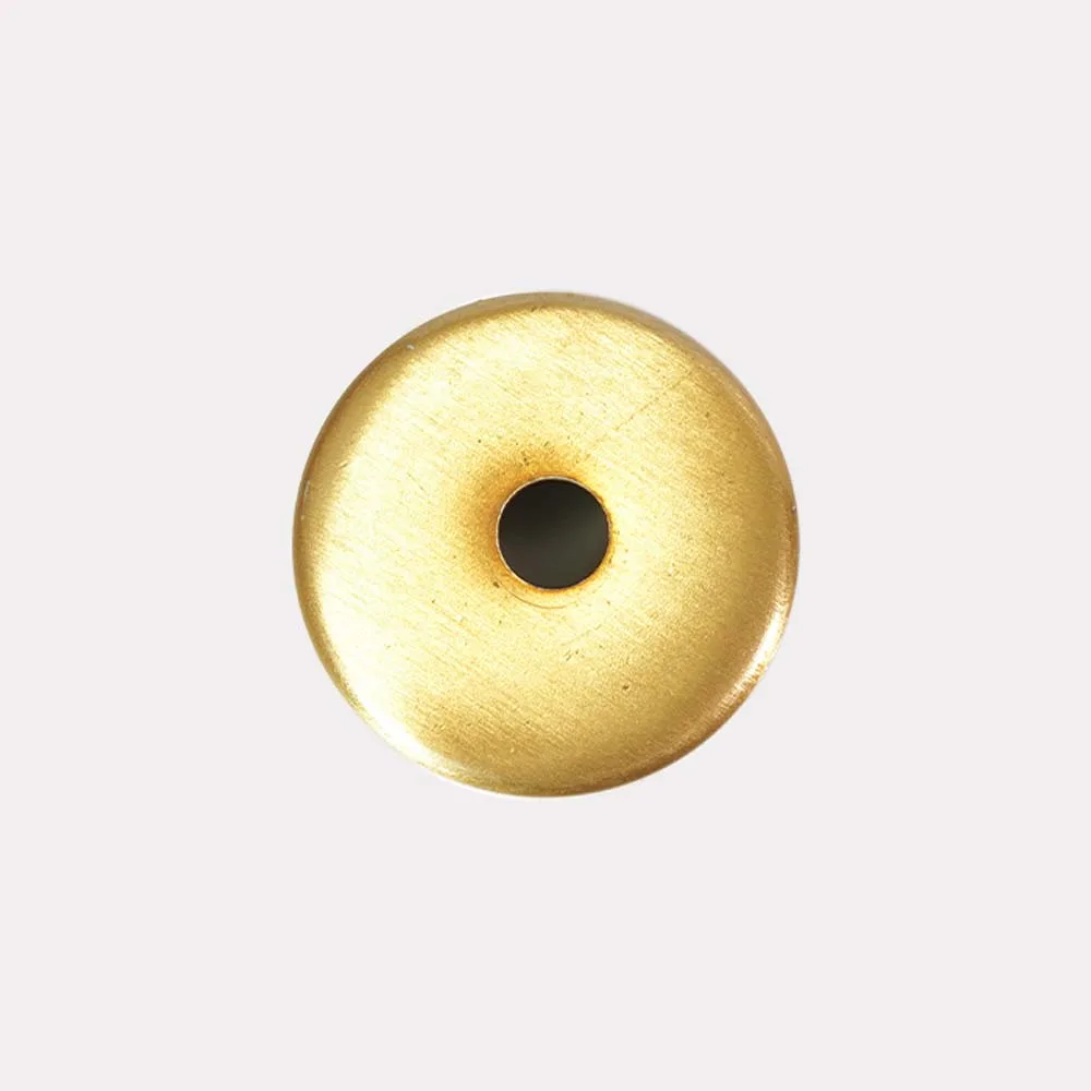 E27 candle holder top view in brushed gold metal with central hole for chandelier rod – Jagmag Lights