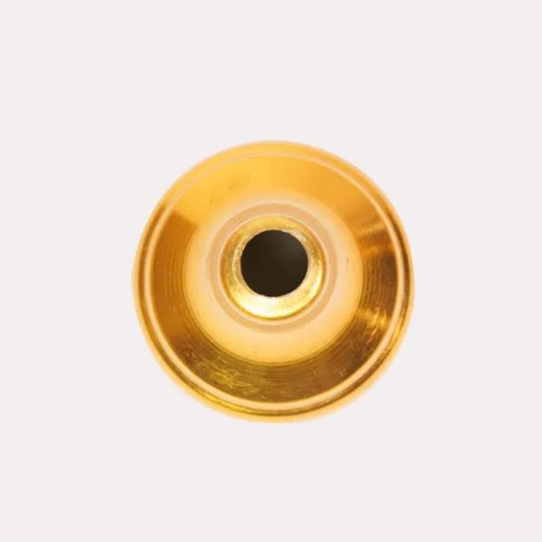 Temple cap with gold-finish stainless steel, top view – Jagmag Lights