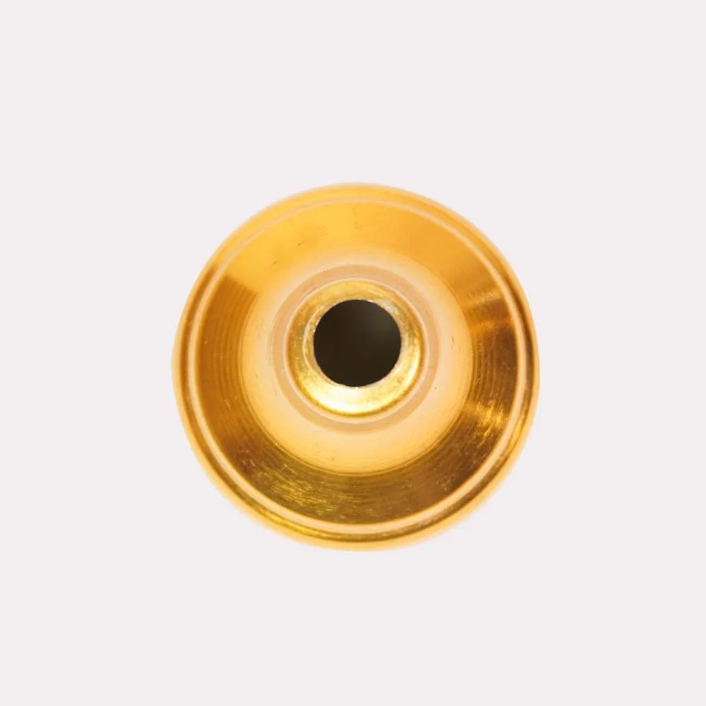 Temple cap with gold-finish metal, top view – Jagmag Lights