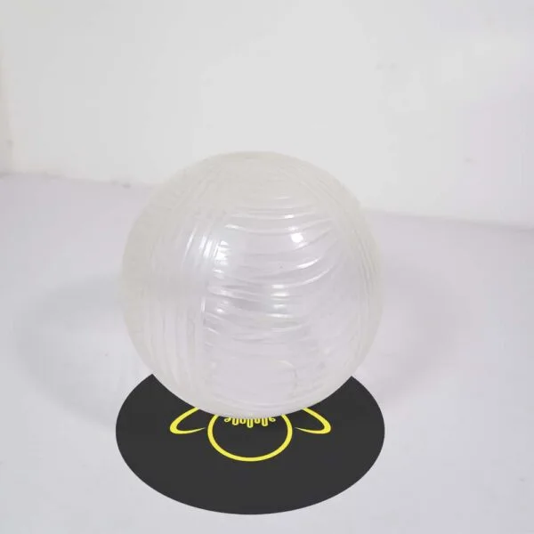 Round 5-inch clear borosilicate glass ball for hanging lights and lamps, borosilicate