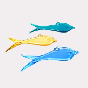 Borosilicate Glass Fish – 6 Inch Gold | Lighting Component for Decorative Fixtures