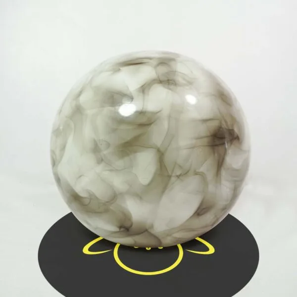 Hand-blown smoke glass globe lighting component for chandeliers, pendants and lamps