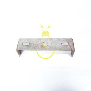 Stainless steel mounting bracket angled view