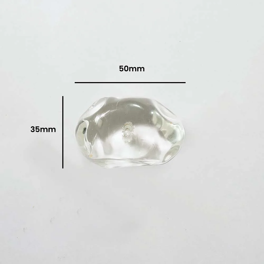 Borosilicate Glass Stones – 50×30 mm Clear Chandelier Component 9 Borosilicate glass decorative stones, 50×30 mm chandelier component
