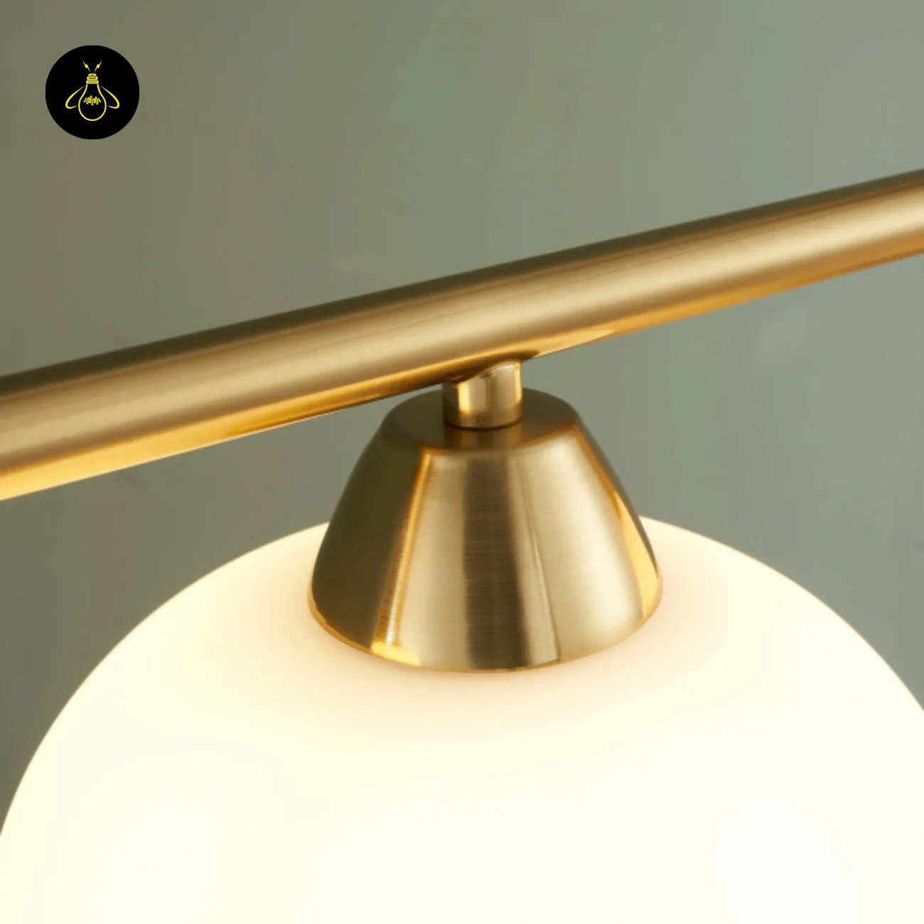 Triple White Opal Glass Chandelier – 3-Light Bar | Jagmag Lights 13 Stainless Steel Grade 304 frame detail – triple white glass chandelier | Jagmag Lights