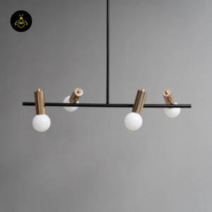 Gold and black globe pendant light socket and globe detail
