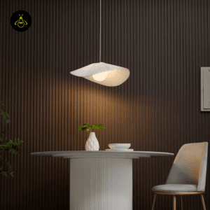 Odalia white pendant light for living room lifestyle view