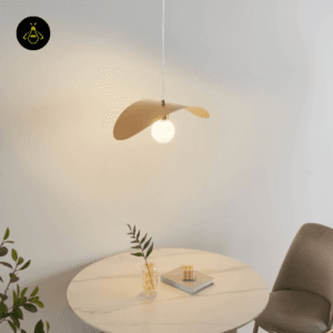 Adjustable cable drop of the gold curved pendant light