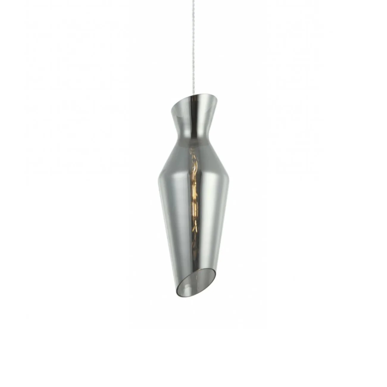 Faceted smoked glass pendant light with antique brass canopy for bedroom bedside – Jagmag Lights