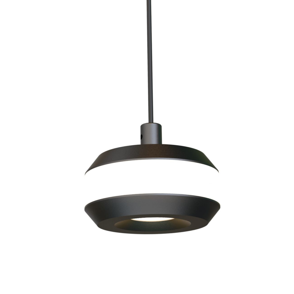 Matte Black LED Pendant Light – Rive Minimalist Disc | Jagmag Lights