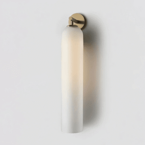 Jagmag Art Glass Sconce with Soaring Cylindrical Form, Gold Finish, for Indoor Use. - Fancy and Decorative lights - Brand name jagmag lights