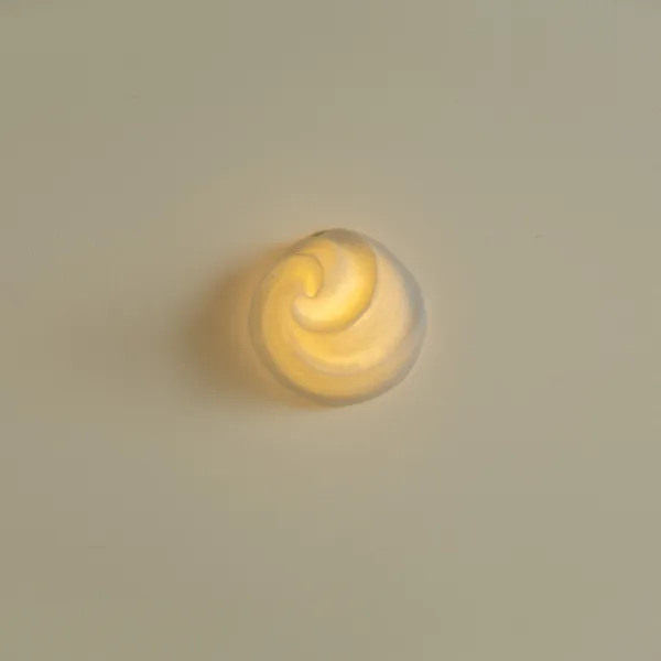 Alabaster Sculptural Wall Light – Chignon Swirl Sconce, 17.2 cm — 3D preview
