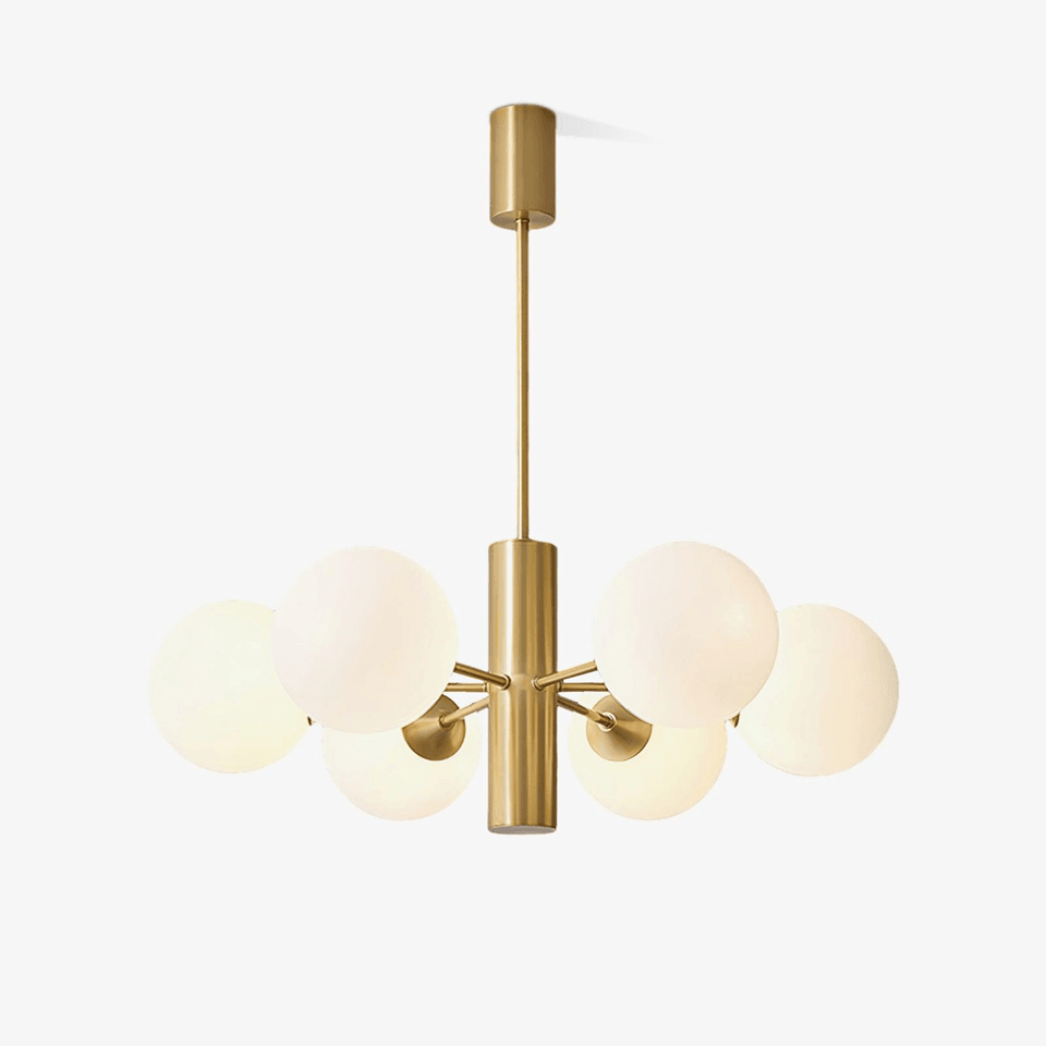Jagmag Modern Brass Chandelier with 8 Lights, 31.5-Inch Diameter, for Dining Room - Fancy and Decorative lights - Brand name jagmag lights