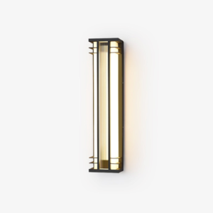 Jagmag Modern Outdoor Wall Sconce with Integrated LED, Acrylic Shade, 27.6" High, for Patios and Entryways