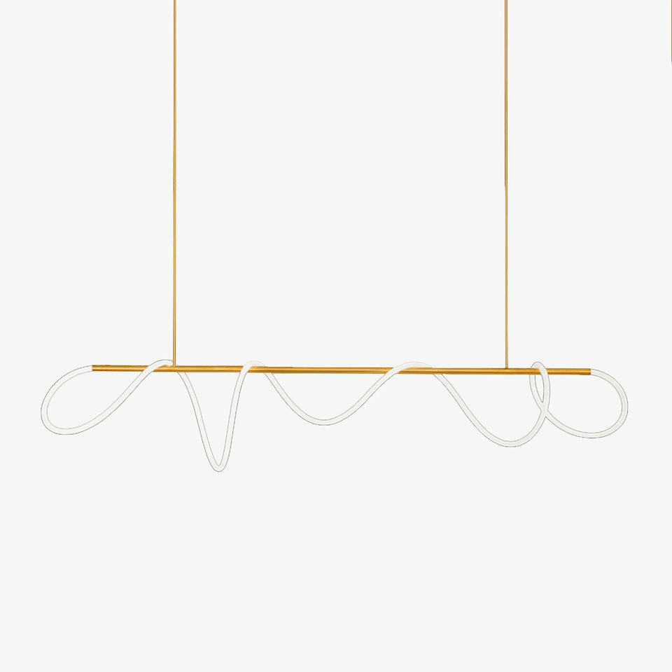 Jagmag Lights Modern Silicone and Metal Chandelier with Adjustable Length, 59.1″ Long, for Contemporary Living Rooms - Fancy and Decorative lights - Brand name jagmag lights