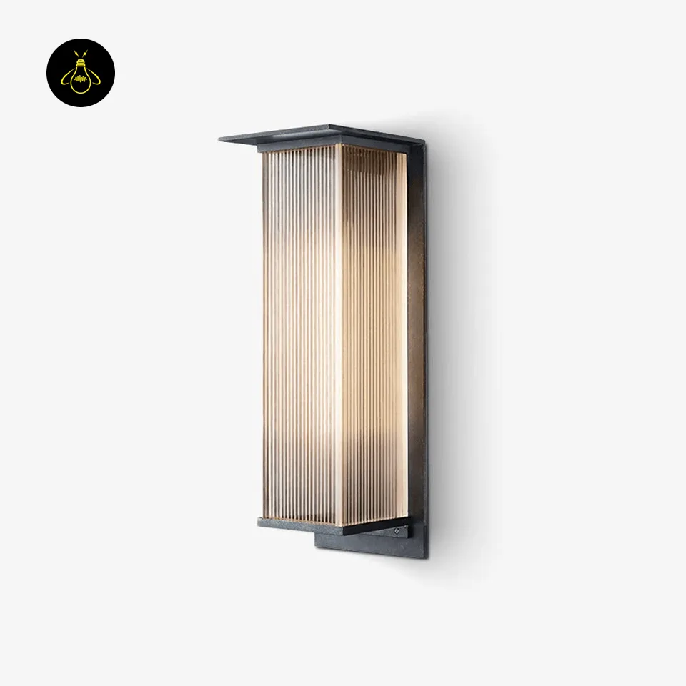 Modern Outdoor Wall Light - Premium 51 cm Oleron Sconce 4 Black modern outdoor wall sconce front detail for porch and patio entrance lighting