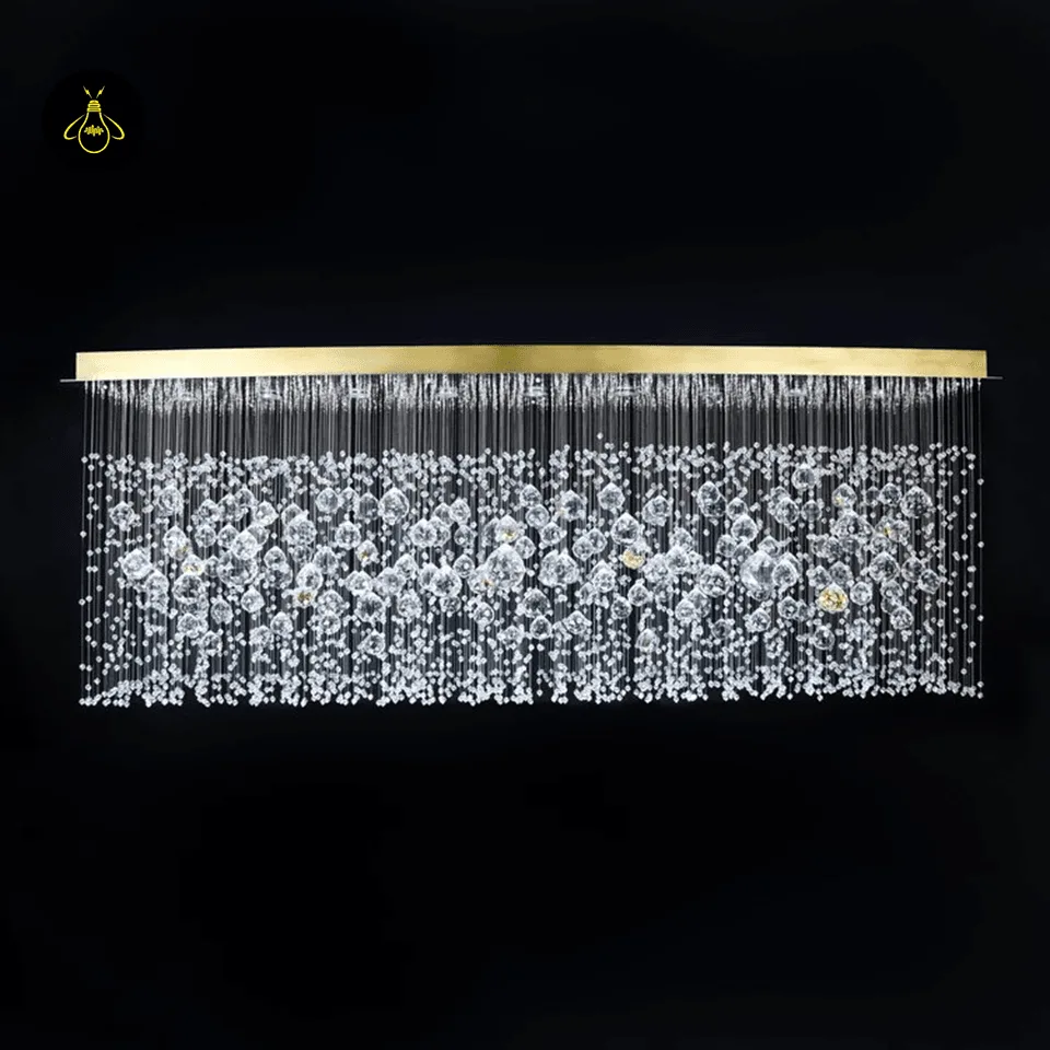 Crystal Ball Chandelier – Gold or Black, Stainless Steel Mirror 7 Crystal ball chandelier in a dining room setting – Jagmag Lights