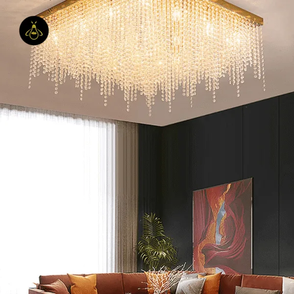 LED crystal chandelier for a kitchen ceiling