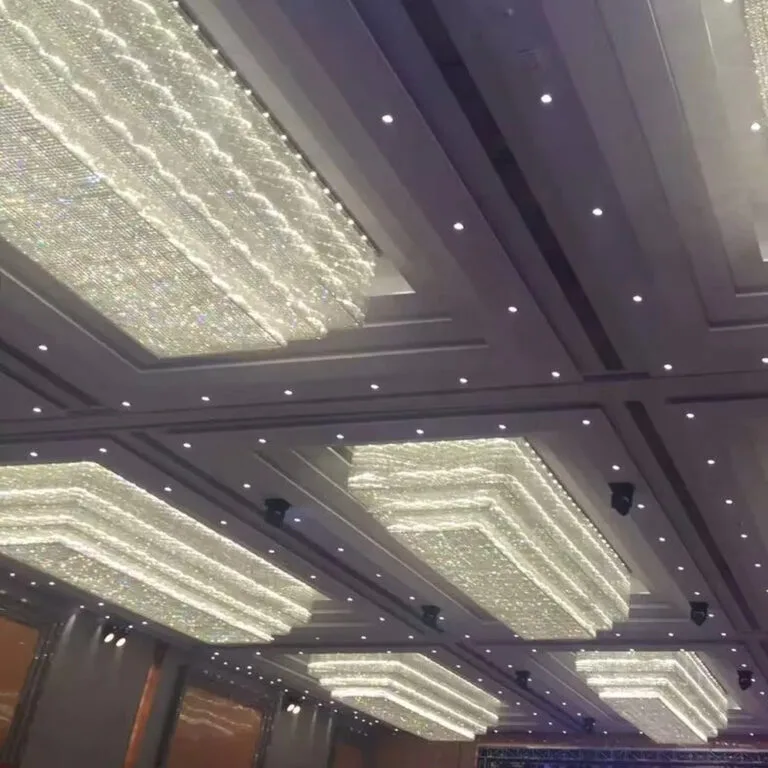 Luxury crystal chandelier detail for Bavdhan Palace Banquet project