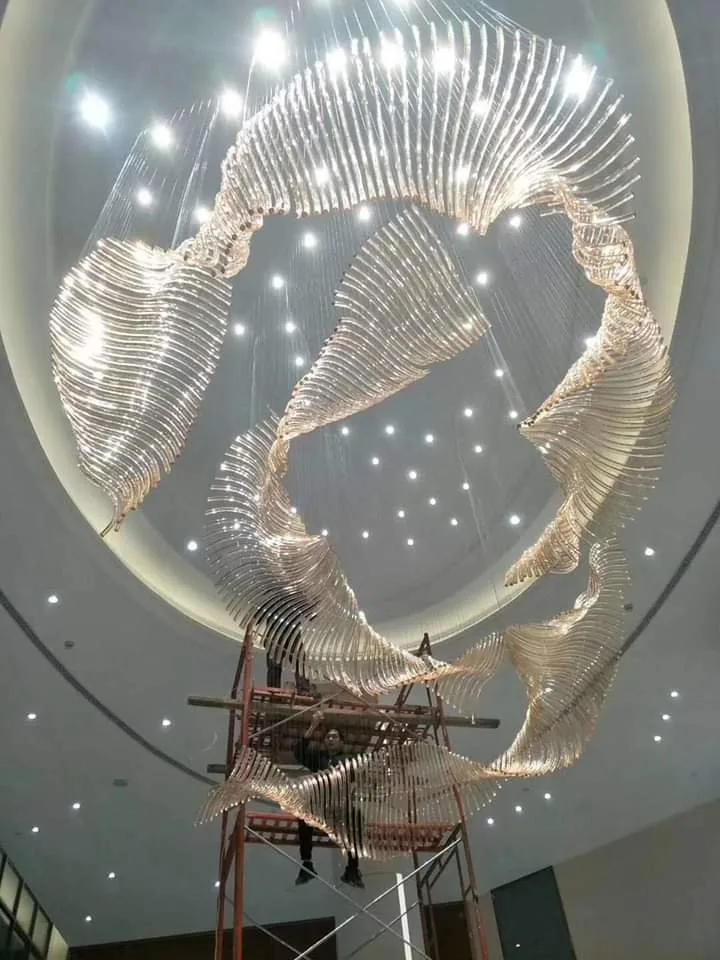 banquet chandelier Kolkata install at Grand Howrah Banquets