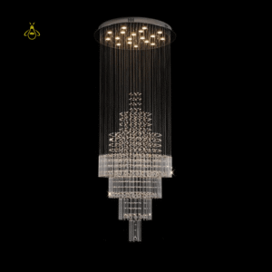 Jagmag Lights Castle Raindrop Crystal Chandelier with Multi-Tiered Design, Perfect for Staircase and Foyer - Fancy and Decorative lights - Brand name jagmag lights