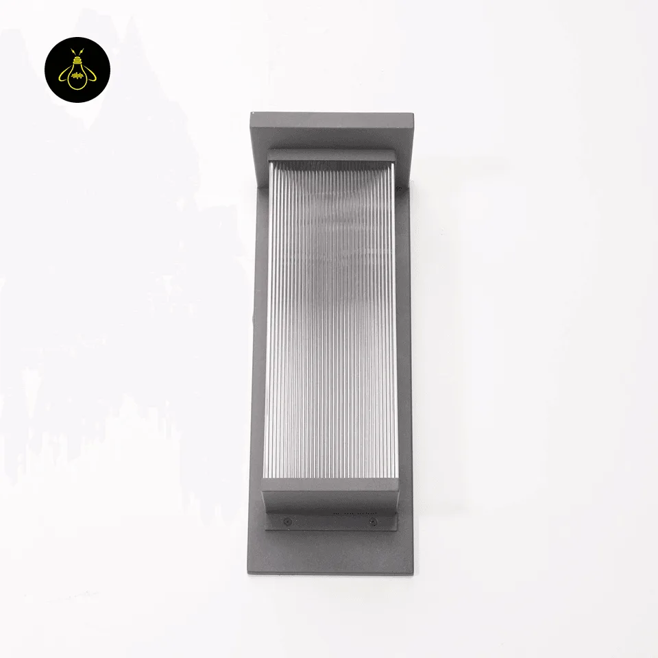 Modern Outdoor Wall Light - Premium 51 cm Oleron Sconce 7 Black modern outdoor wall light mounted on a contemporary exterior wall in daylight