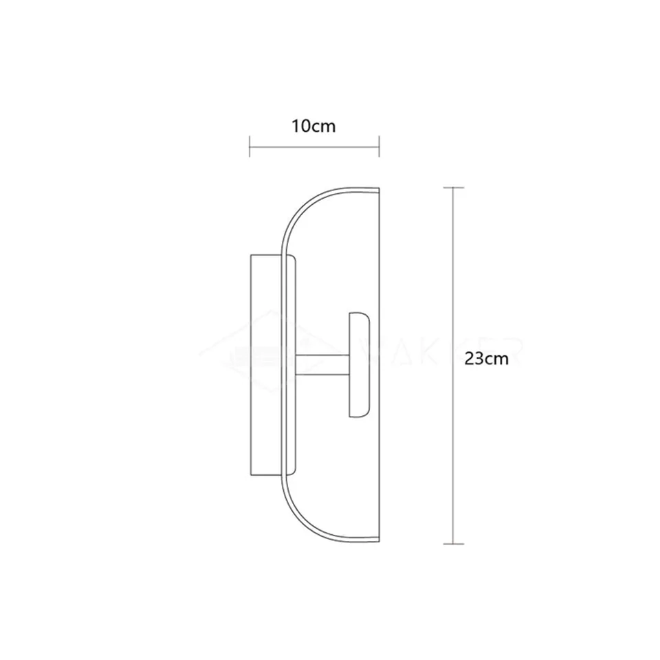 Brass LED Wall Light – Circular Solara 3000K, 23 cm 13 Solara brass LED wall light giving ambient wall lighting