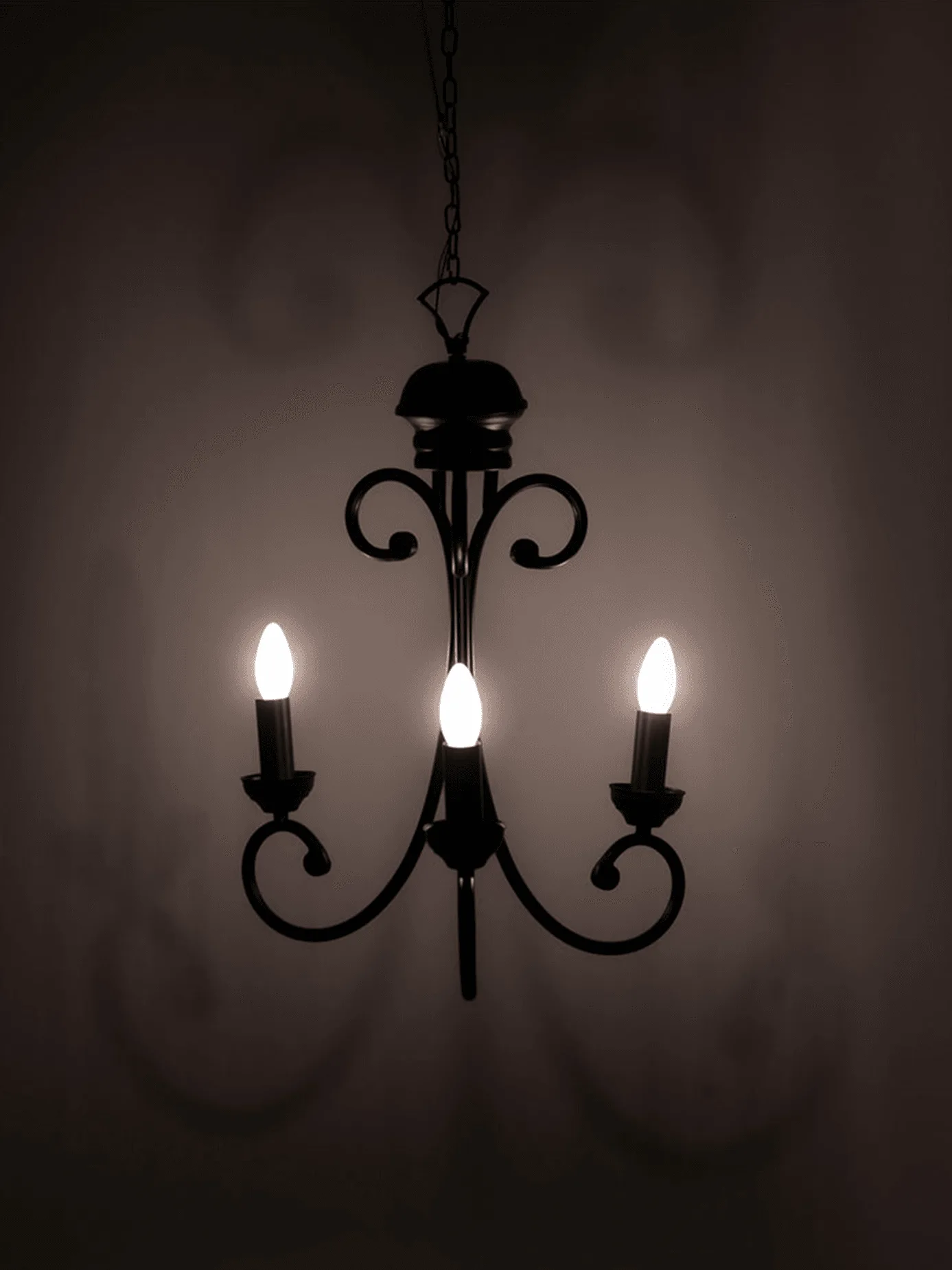 Black Candle Pendant Light – 18-Inch Steel Frame, Traditional Style 1 Black candle pendant light by Jagmag Lights